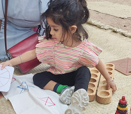 Child doing crafts